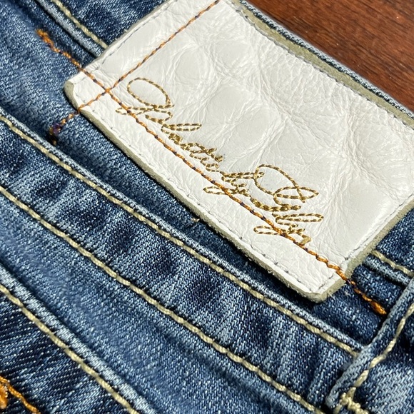 🆕Plastic By Gly Chic Flare Jeans with distress - Picture 5 of 14